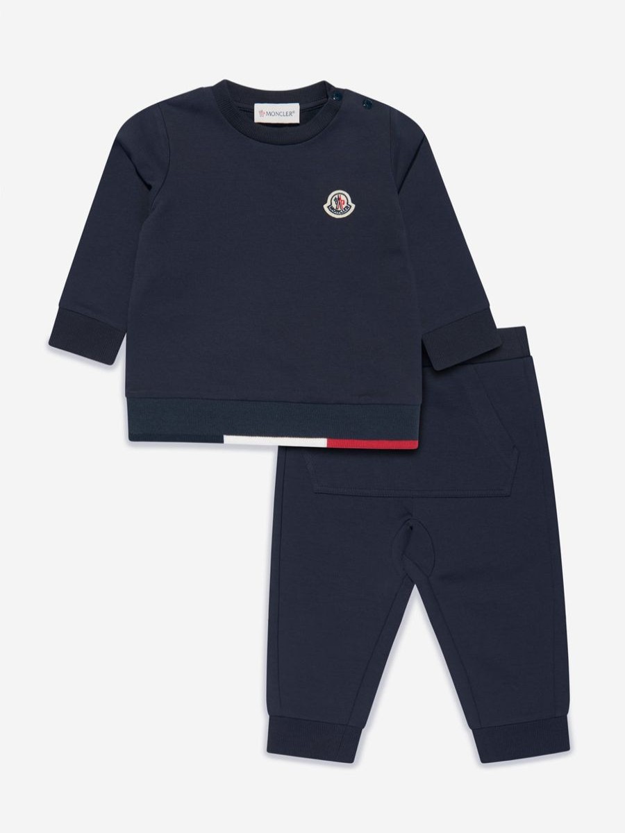 Baby Moncler Enfant Tracksuits | Baby Boys Logo Tracksuit In Navy