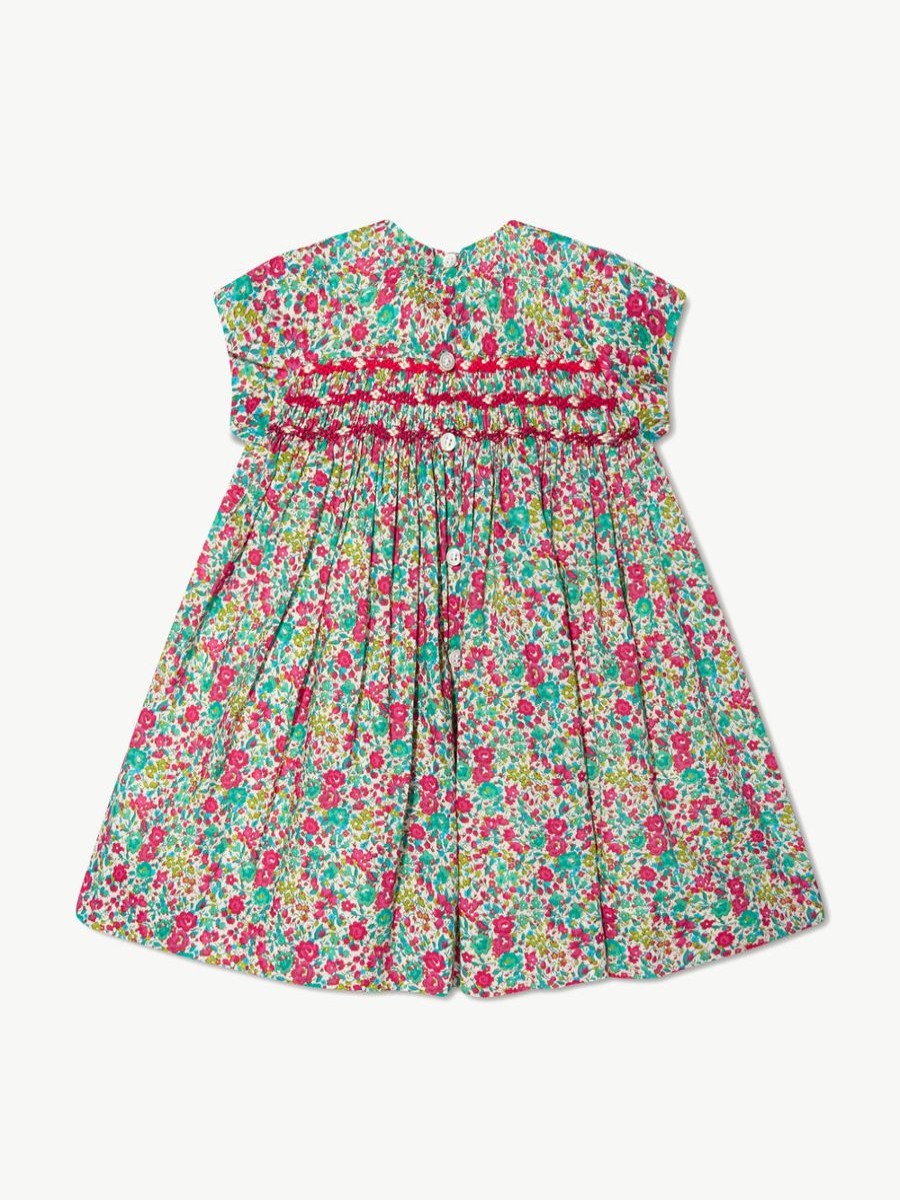 Baby Bonpoint Dresses | Bonpoint - Baby Girls Floral Smocked Maruska Dress In Mint | Childsplay Clothing