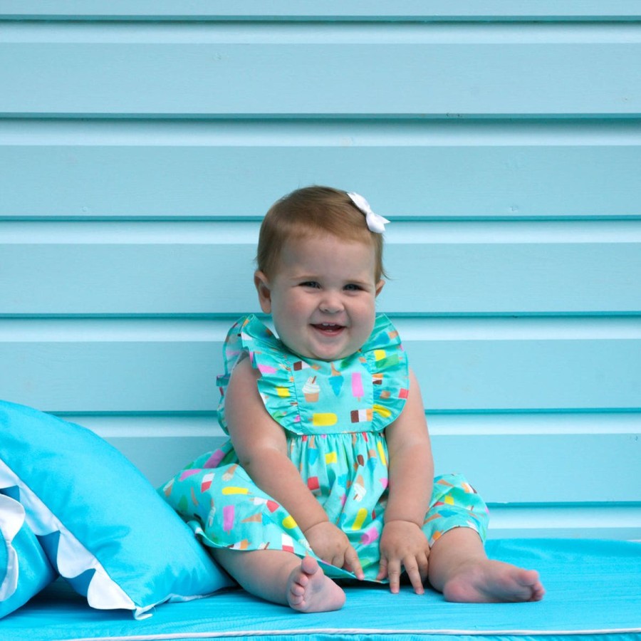 Baby Rachel Riley Dresses | Baby Girls Ice Lolly Sundress And Bloomers In Blue