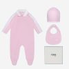 Baby Fendi Kids Babygrows & Rompers | Fendi Kids - Fendi Girls Cotton Babygrow Gift Set | Childsplay Clothing