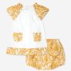 Baby Versace Dresses | Baby Girls Barocco Dress Wirth Knickers In Gold