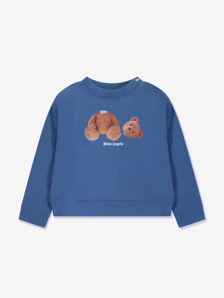 Baby Palm Angels Sweatshirts & Hoodies | Baby Boys Bear Sweatshirt In Blue