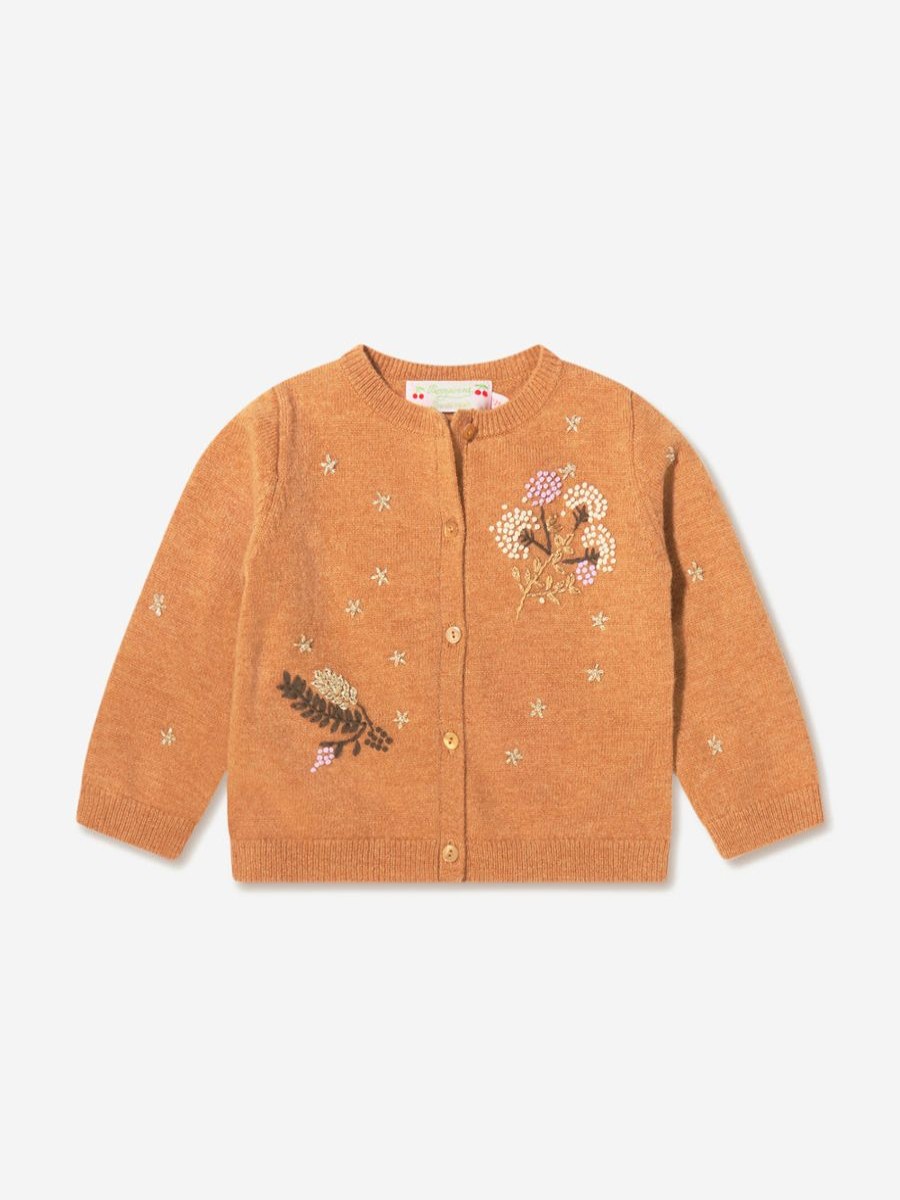 Baby Bonpoint Jumpers & Cardigans | Bonpoint - Baby Girls Embroidered Cardigan | Childsplay Clothing