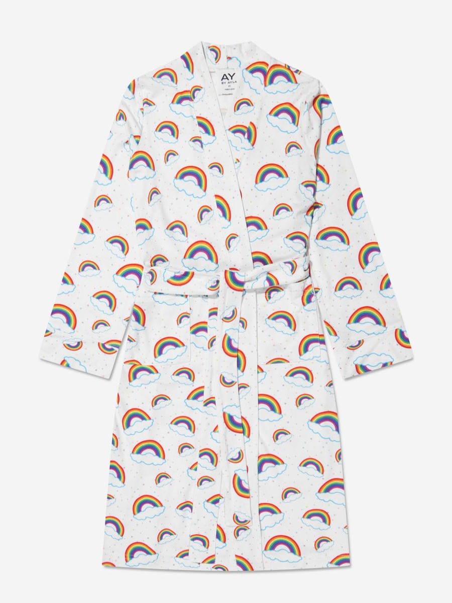 Girls AY by AYLA Nightwear & Pyjamas | Girls Rainbow Bathrobe In Multicolour