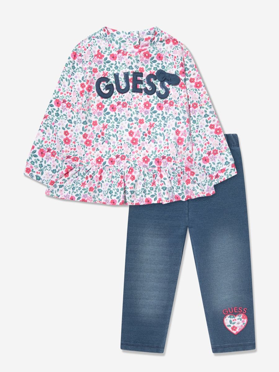 Girls Guess Trousers | Baby Girls Trouser Set In Multicolour