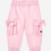 Baby Monnalisa Sweatpants | Baby Girls Cargo Pants In Pink