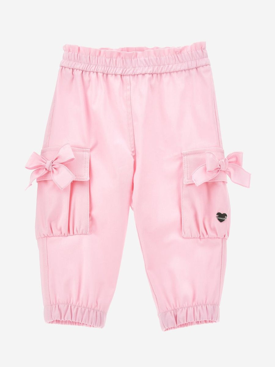 Baby Monnalisa Sweatpants | Baby Girls Cargo Pants In Pink