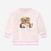 Baby Dolce & Gabbana Kids Sweatshirts & Hoodies | Baby Girls Leopard Sweatshirt In Pink