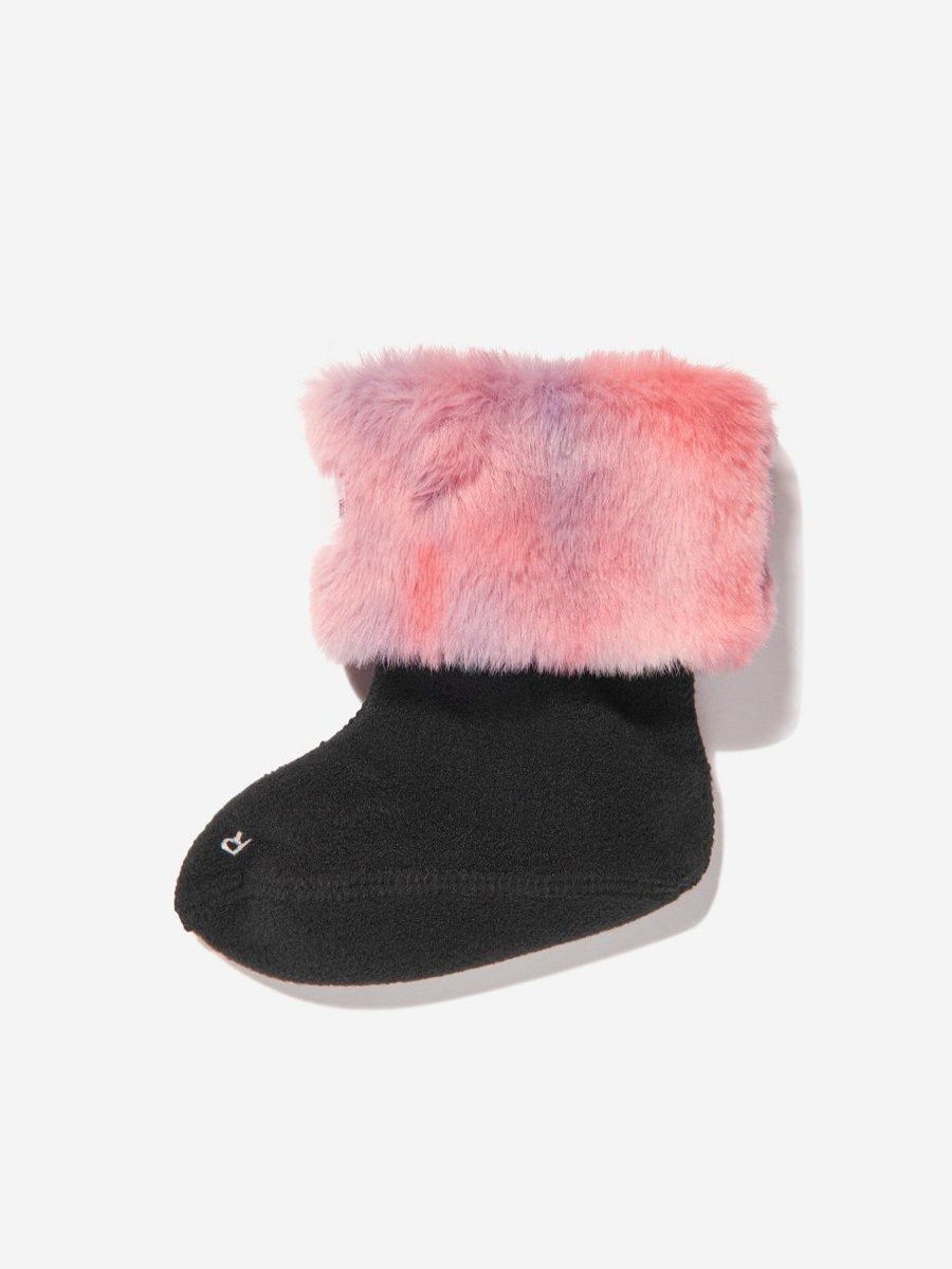 Girls Hunter Socks & Tights | Girls Faux Fur Boot Socks In Multicolour