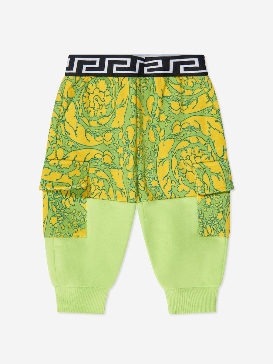 Baby Versace Sweatpants | Baby Boys Barocco Joggers In Green