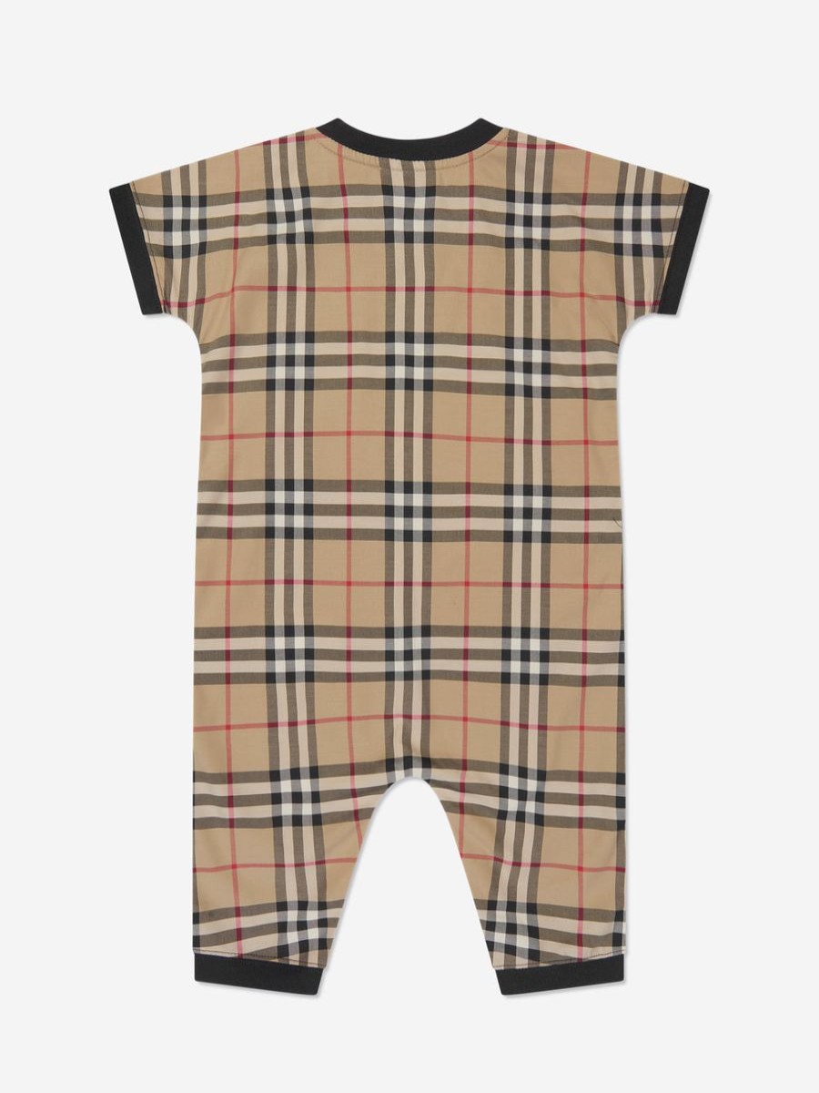 Baby Burberry Kids Babygrows & Rompers | Baby Lennox Romper Set In Black