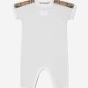 Baby Burberry Kids Babygrows & Rompers | Baby Lennox Romper Set In White