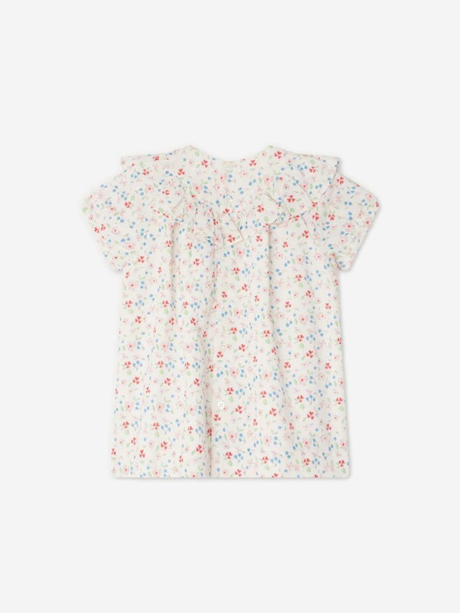 Baby Bonpoint Dresses | Baby Girls Falbalili Floral Dress In Multicolour