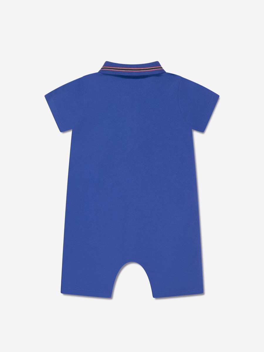 Baby Moncler Enfant Babygrows & Rompers | Baby Boys Polo Romper In Blue