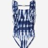 Teen Molo Swimwear | Girls Tie Dye Ruffle Nathalie Swimsuit In Navy