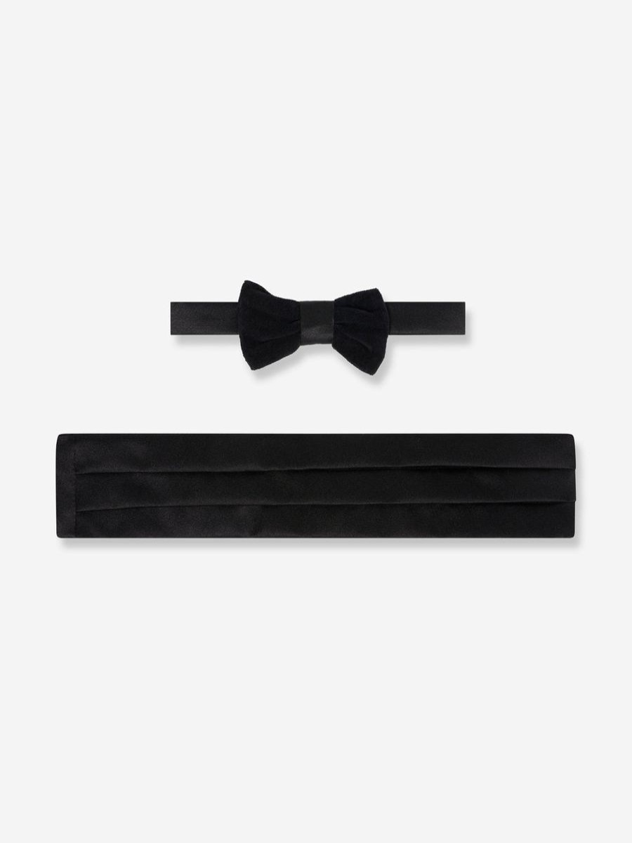 Teen Patachou Sweatshirts & Hoodies | Boys Velvet Bow Tie In Black