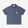 Teen Fendi Kids Shirts | Boys Chambray Pocket Shirt In Blue