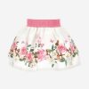 Girls Monnalisa Skirts | Baby Girls Flower Print Skirt In White