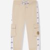 Baby Aigner Sweatpants | Baby Boys Cargo Joggers In Beige