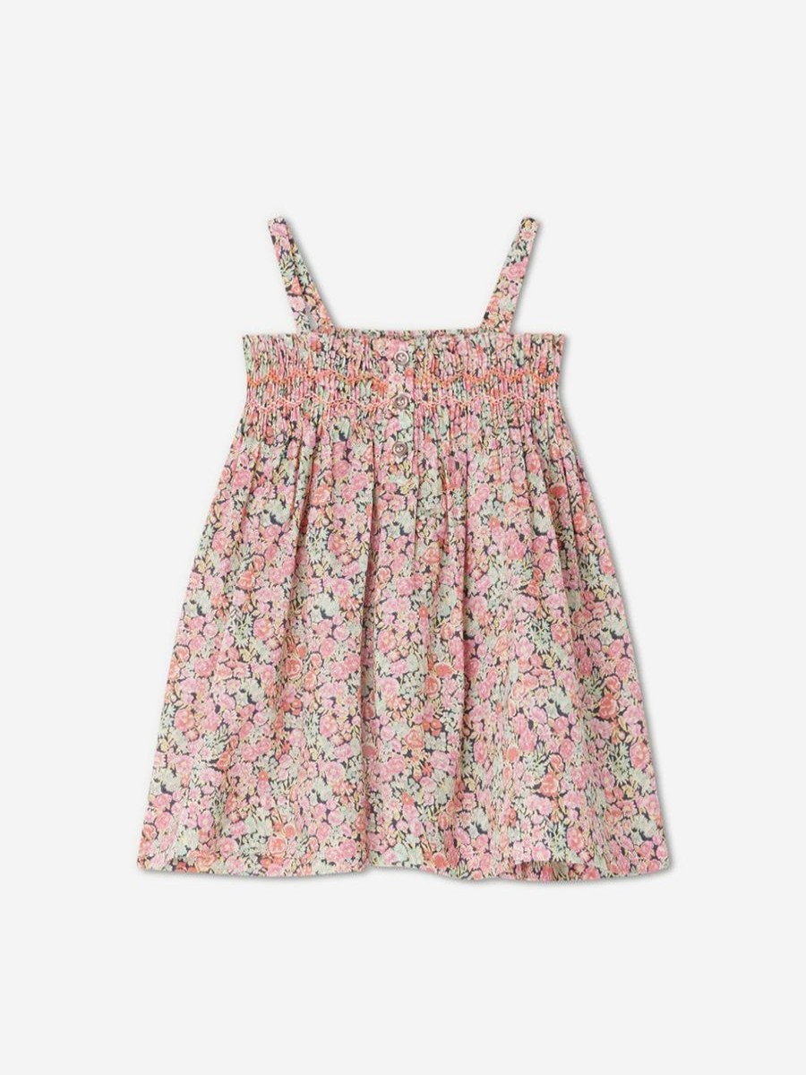 Baby Bonpoint Dresses | Baby Girls Fabricia Smocked Dress In Multicolour