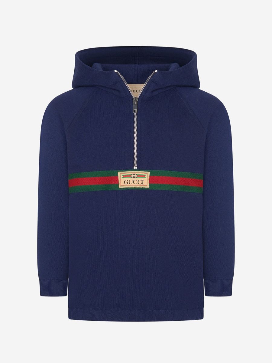 Baby Gucci Kids Sweatshirts & Hoodies | Gucci Kids - Baby Half Zip Hoodie | Childsplay Clothing