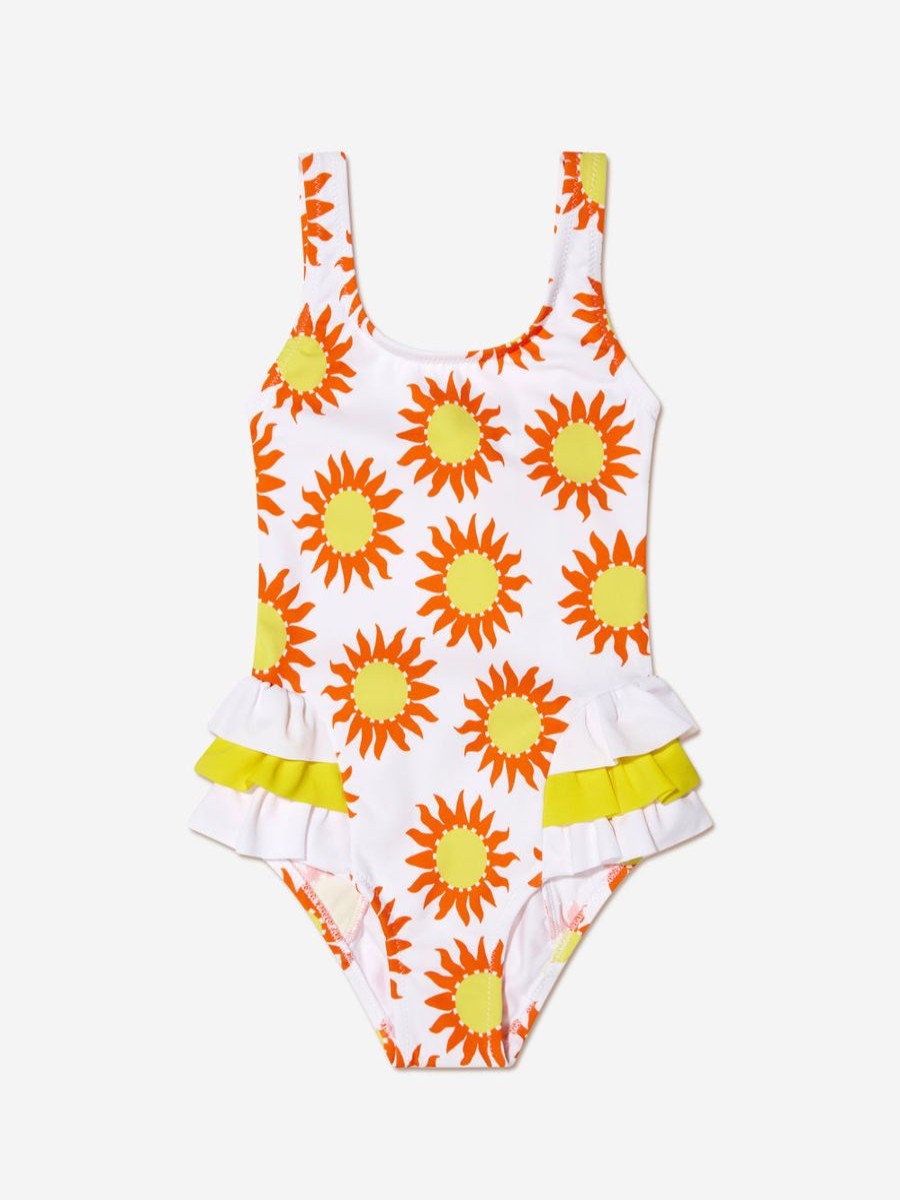 Baby Nessi Byrd Swimwear | Nessi Byrd - Girls Ursula Swimsuit In White | Childsplay Clothing