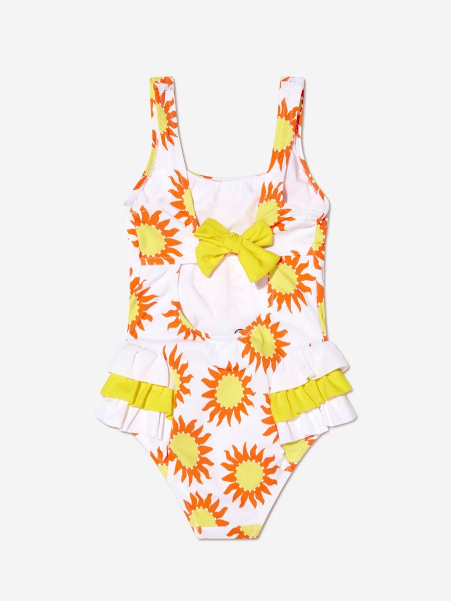 Baby Nessi Byrd Swimwear | Nessi Byrd - Girls Ursula Swimsuit In White | Childsplay Clothing