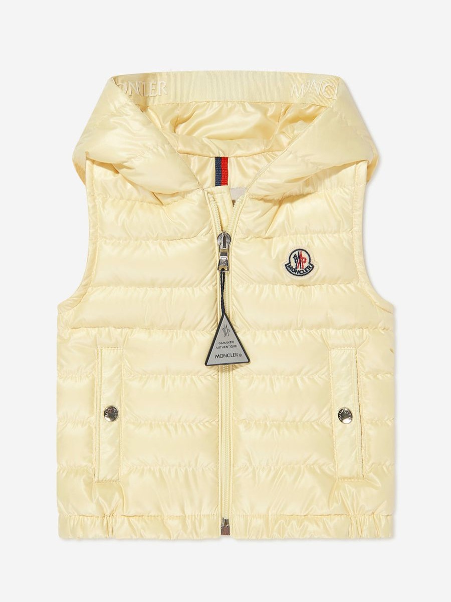 Baby Moncler Enfant Coats & Jackets | Baby Boys Down Padded Couronne Gilet In Yellow