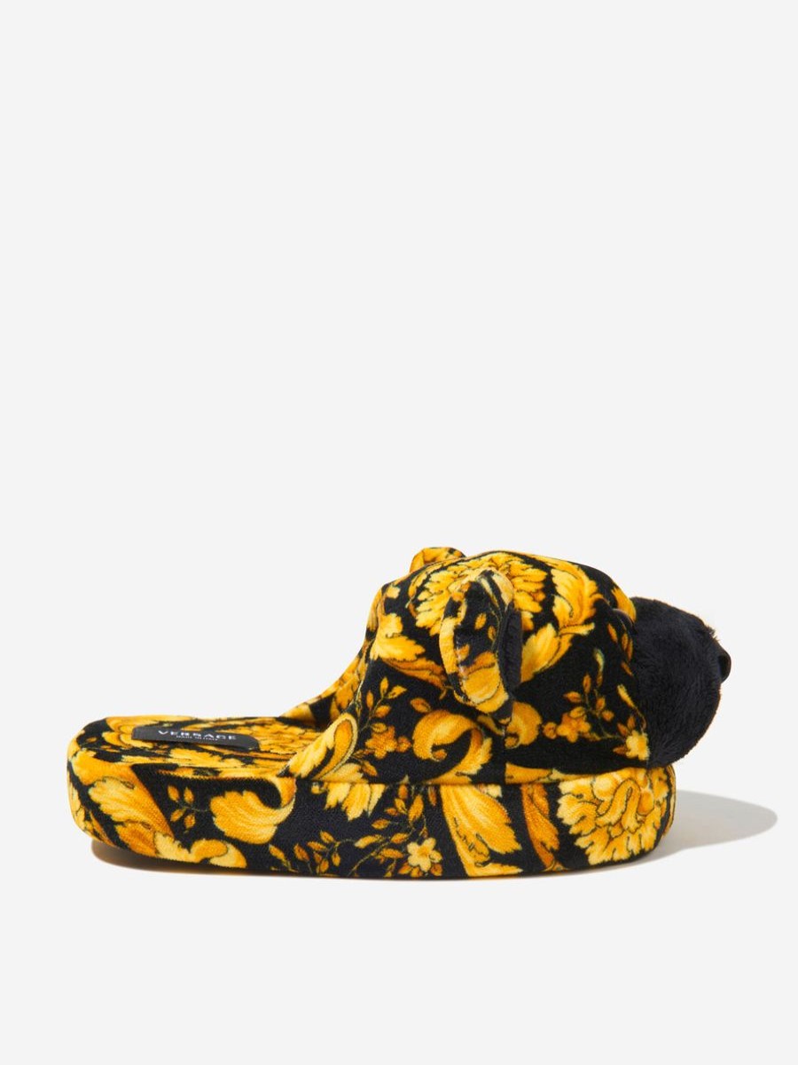 Teen Versace Footwear | Versace - Kids Barocco Teddy Bear Slippers | Childsplay Clothing