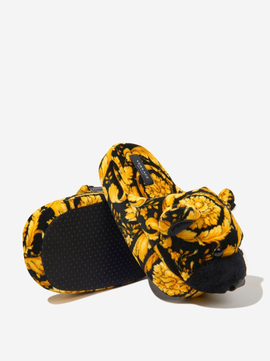 Teen Versace Footwear | Versace - Kids Barocco Teddy Bear Slippers | Childsplay Clothing