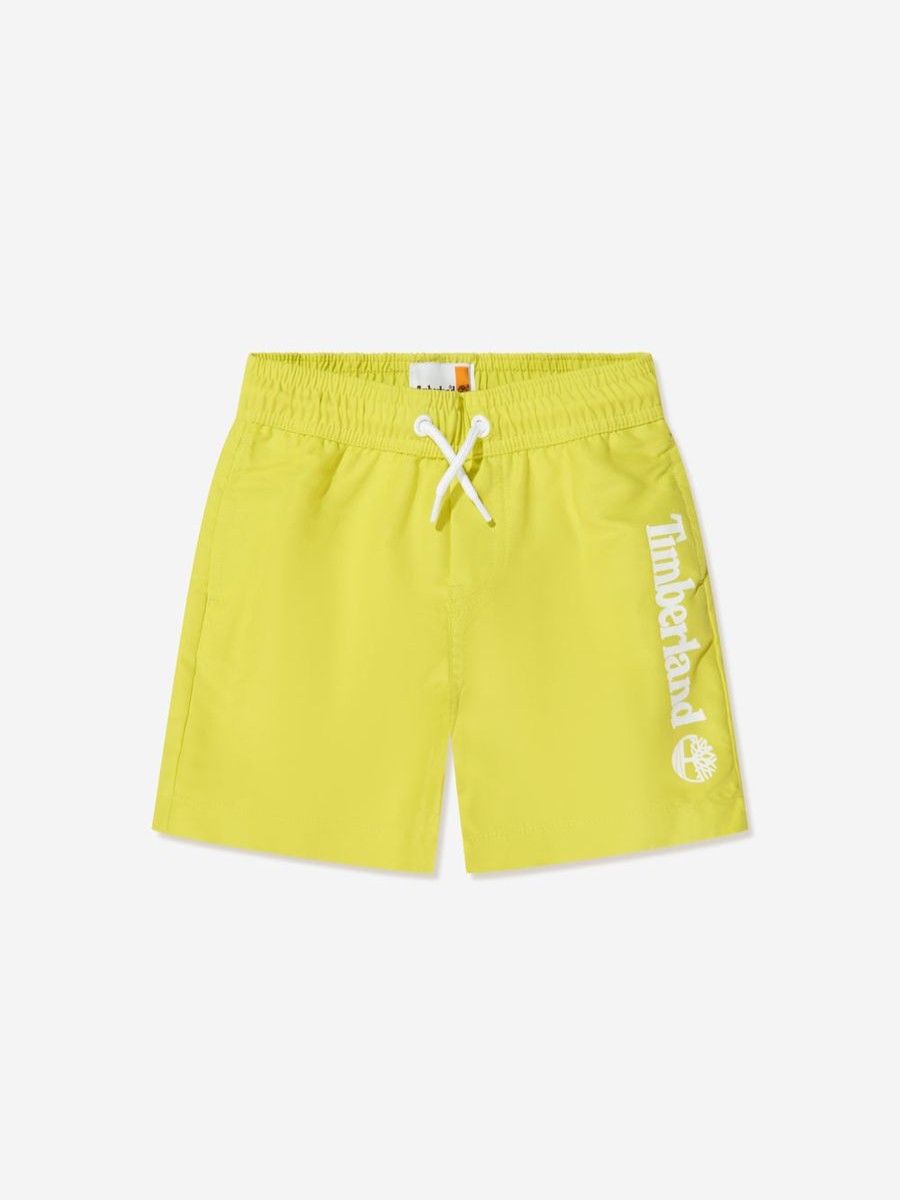 Teen Timberland Swimwear | Boys Logo Swim Shorts In Lime