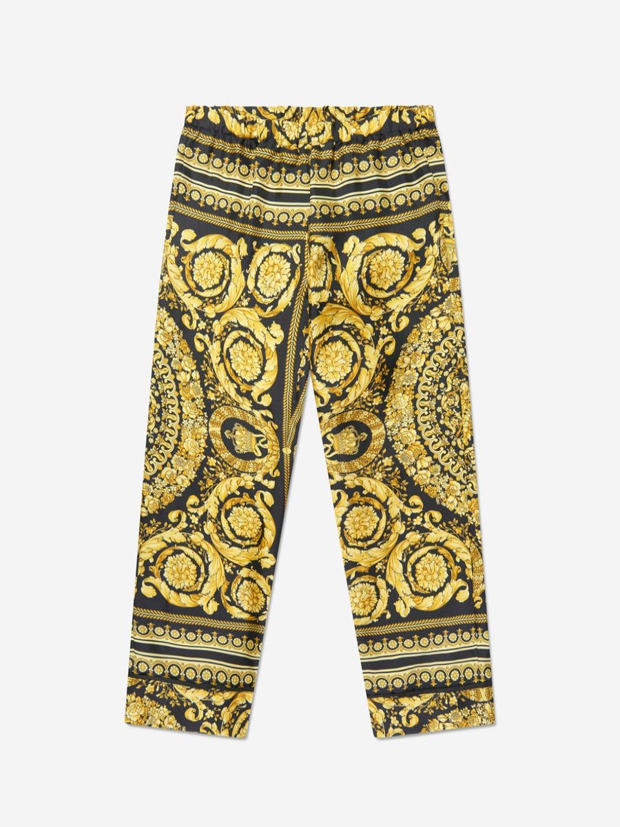 Girls Versace Trousers | Girls Silk Barocco Trousers