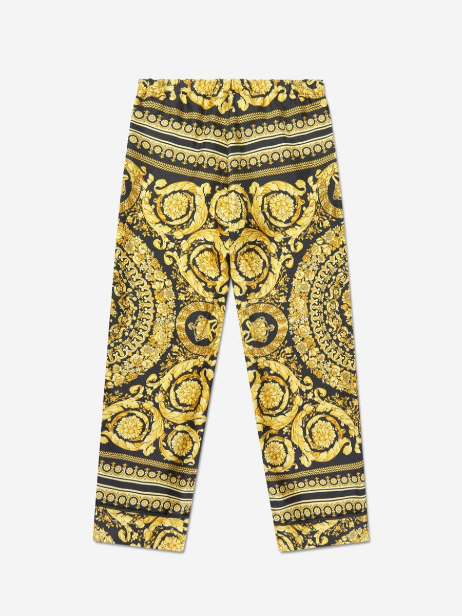 Girls Versace Trousers | Girls Silk Barocco Trousers