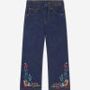 Girls Chloé Trousers | Chloe - Girls Denim Embroidered Trousers | Childsplay Clothing