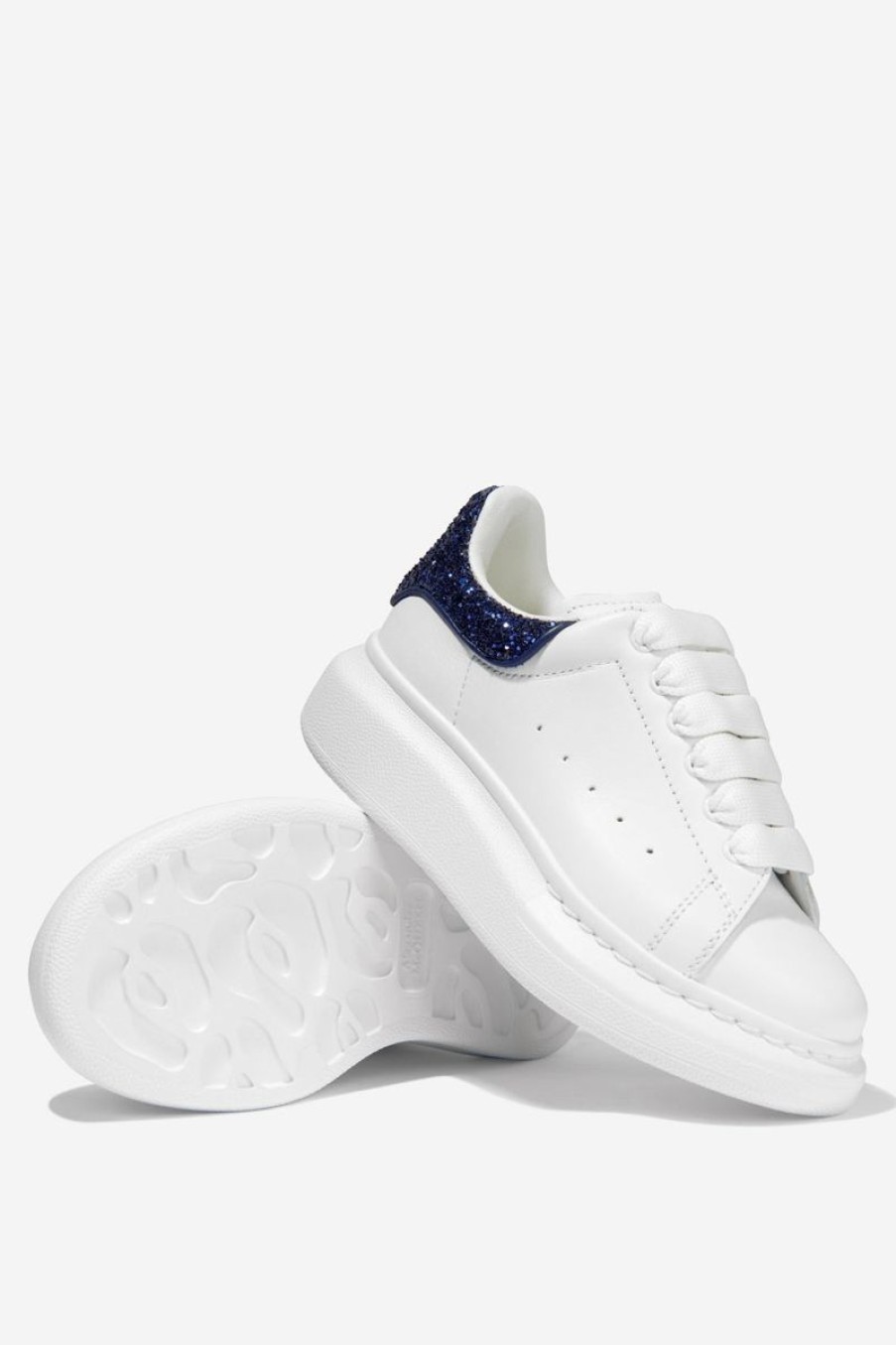 Teen Alexander McQueen Footwear | Alexander Mcqueen - Unisex Leather Lace Up Trainers | Childsplay Clothing