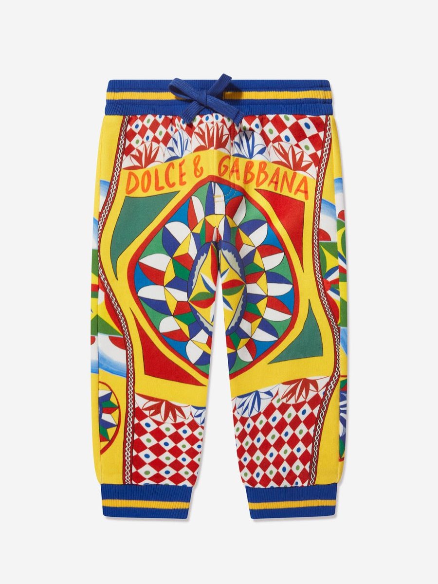 Baby Dolce & Gabbana Kids Sweatpants | Baby Boys Carretto Logo Joggers In Multicolour