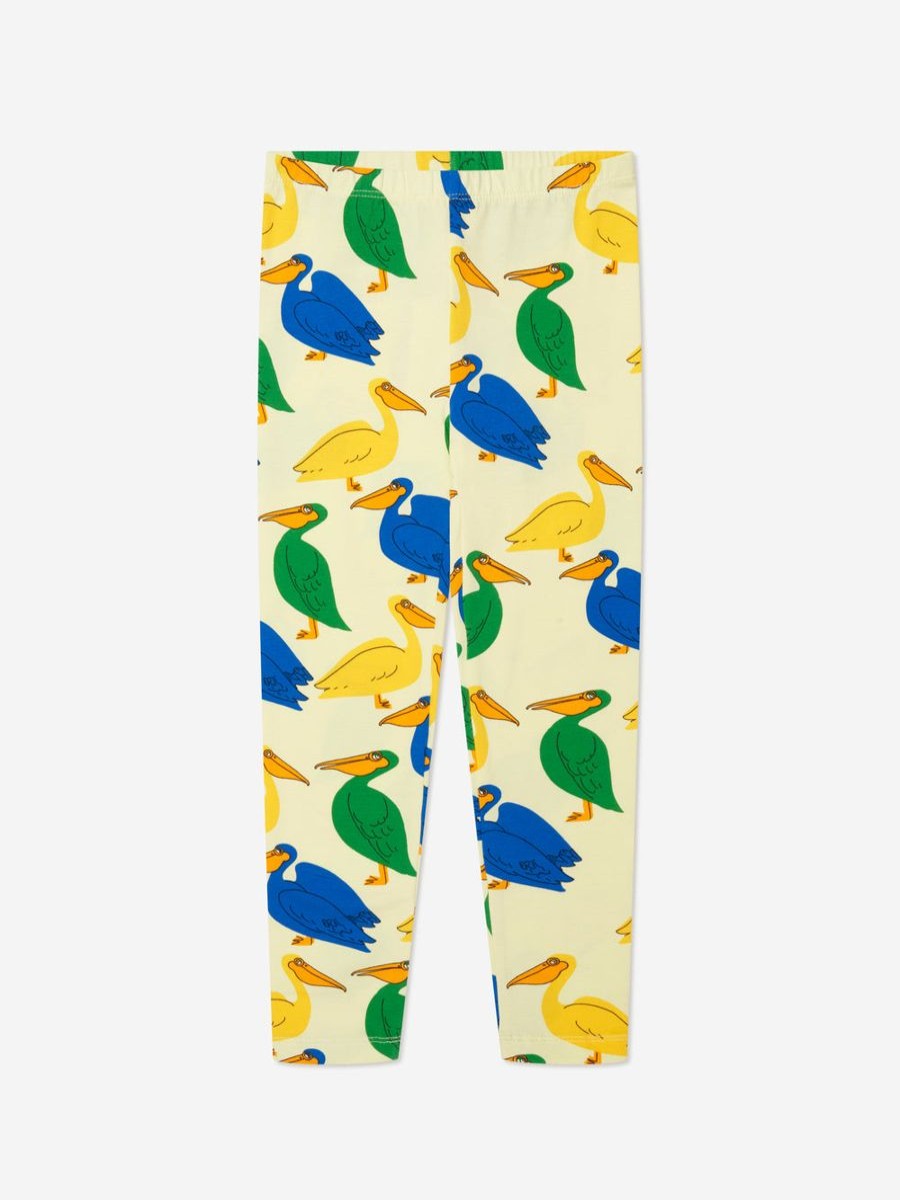 Girls Mini Rodini Leggings | Kids Pelican Leggings In Yellow