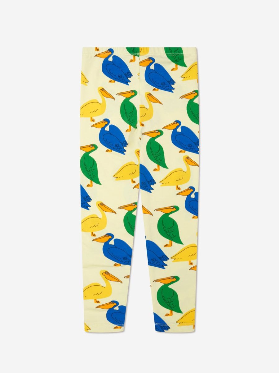 Girls Mini Rodini Leggings | Kids Pelican Leggings In Yellow