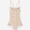 Girls Bonpoint Swimwear | Girls Abbie Floral Swimsuit In Multicolour