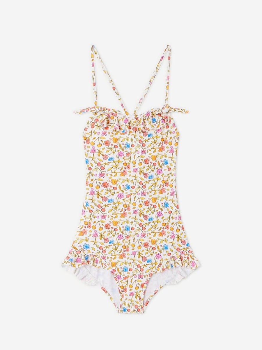 Girls Bonpoint Swimwear | Girls Abbie Floral Swimsuit In Multicolour