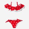 Teen Monnalisa Swimwear | Girls Heart Print Retro Bikini