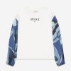 Teen Emilio Pucci Sweatshirts & Hoodies | Girls Long Sleeve T-Shirt In Ivory