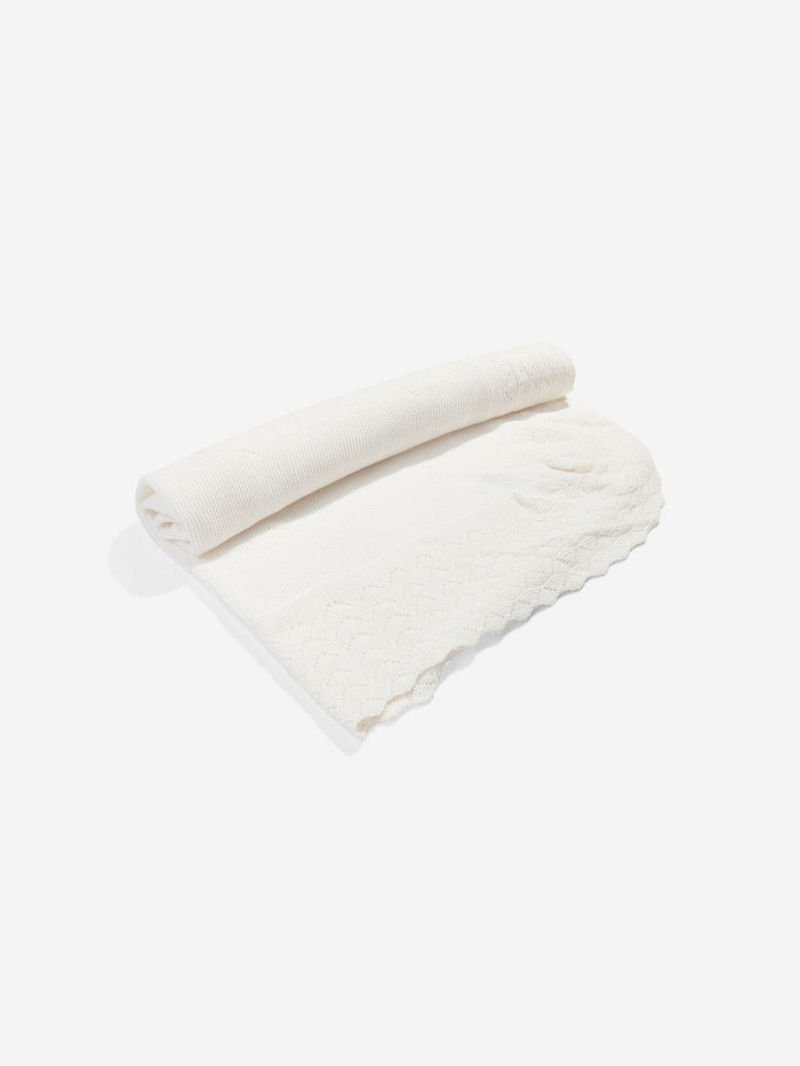 Baby Paz Rodriguez Blankets | Baby Knitted Blanket In Ivory