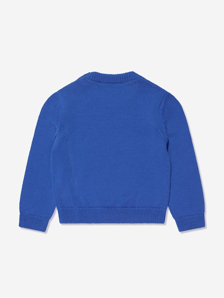 Baby Versace Jumpers & Cardigans | Baby Boys Logo Jumper In Blue