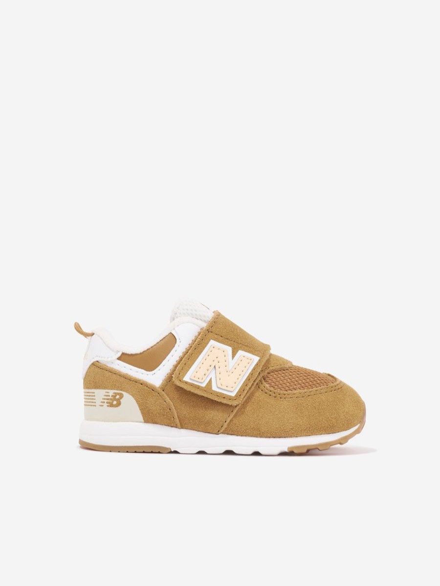 Girls New Balance Sneakers | Kids 574 Logo Trainers In Beige