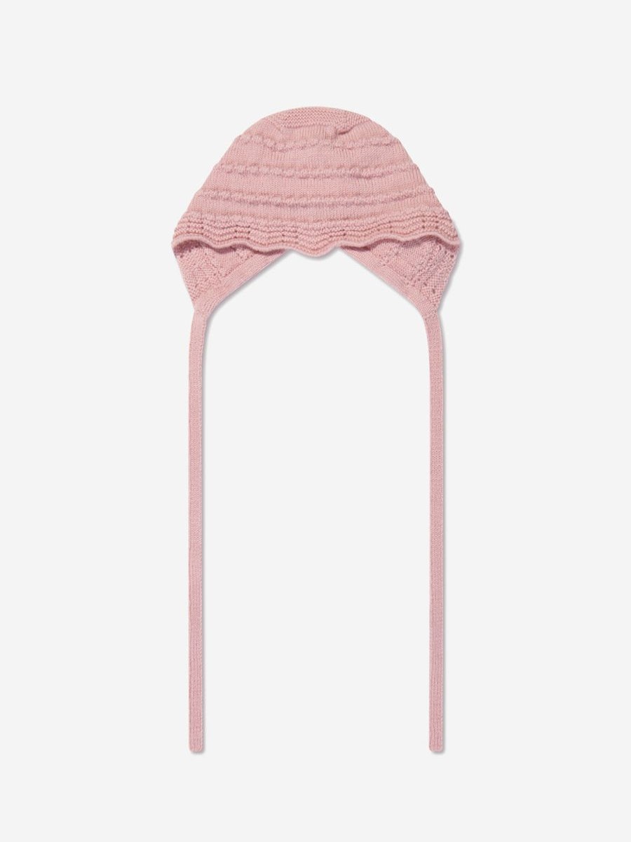 Teen Paz Rodriguez Accessories | Baby Girls Knitted Bonnet In Pink