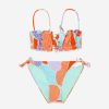 Teen MC2 Saint Barth Swimwear | Girls Bandeau Bikini With Straps In Multicolour