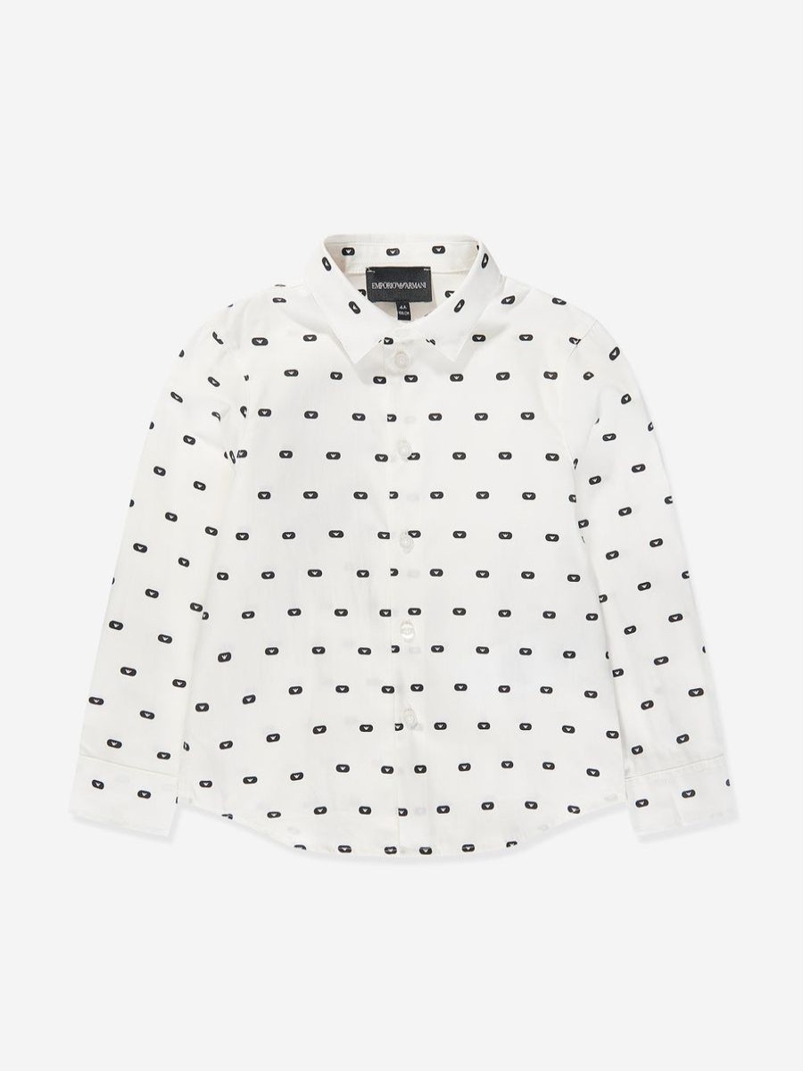 Teen Emporio Armani Shirts | Boys Logo Shirt In White