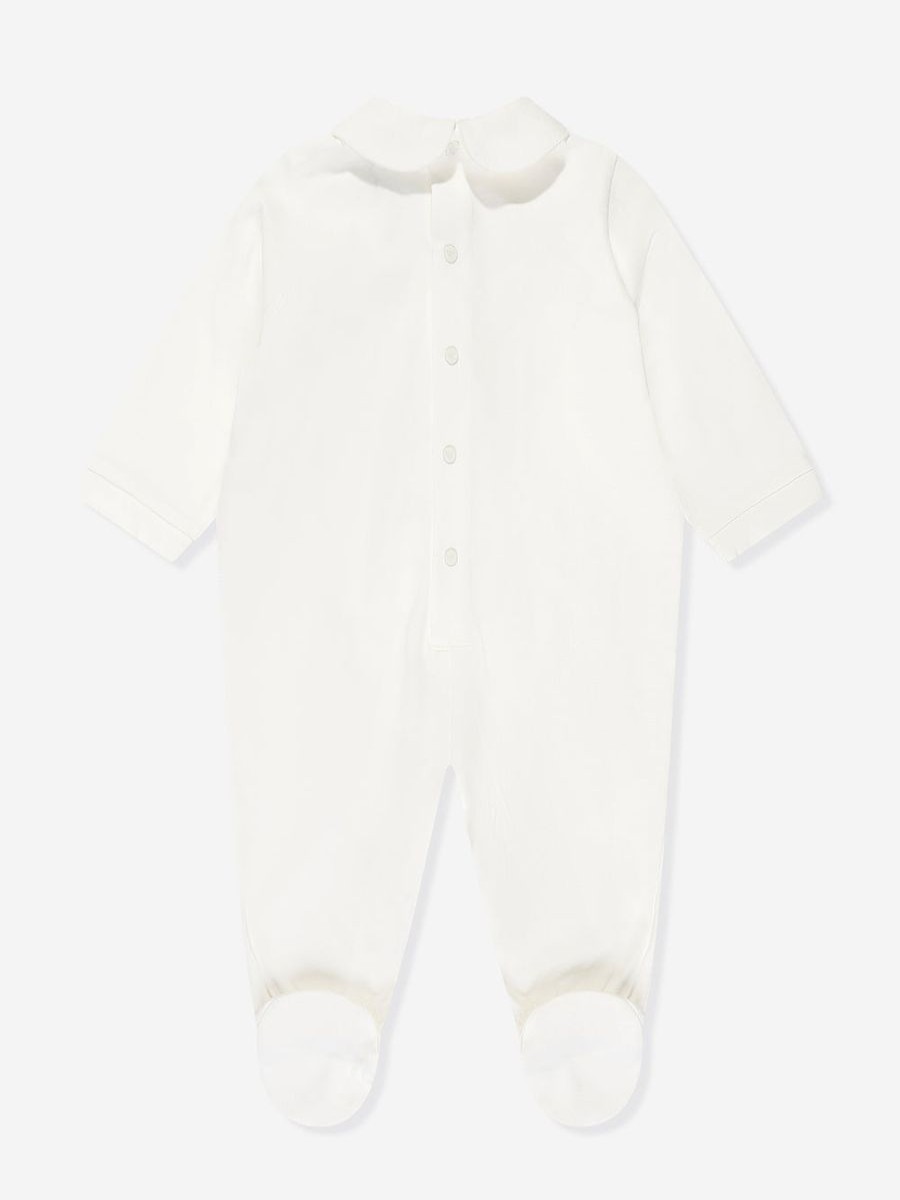 Baby Emporio Armani Babygrows & Rompers | Baby Cotton Babygrow In Ivory