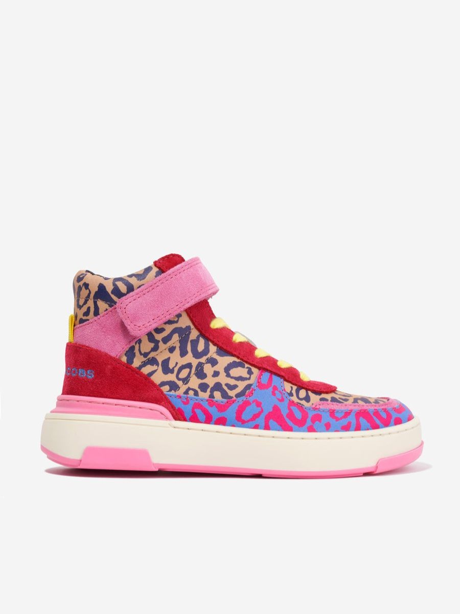 Girls MARC JACOBS Sneakers | Girls Leather Cheetah Trainers In Multicolour